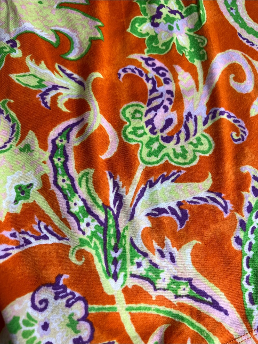 LAUREN Ralph Lauren Orange Green & Purple Top 1X - Picture 5 of 5